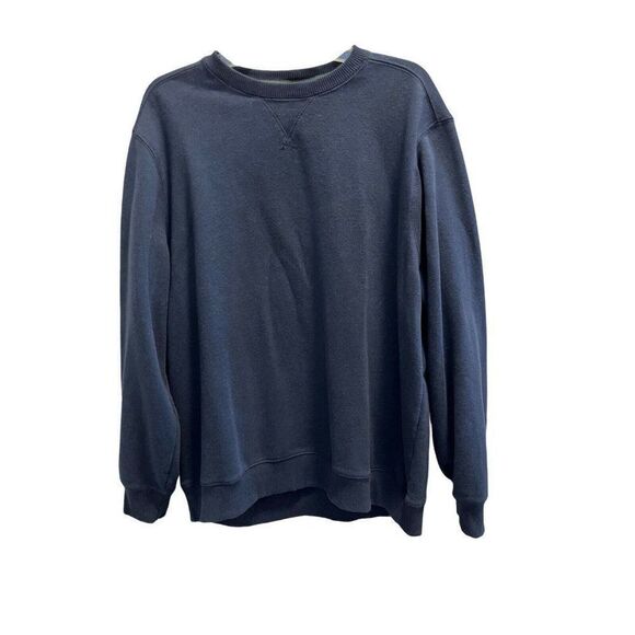 G.H. Bass & Co. Sweatshirt Men's L Pullover Crew neck sweater Blue Heathered - Picture 1 of 7